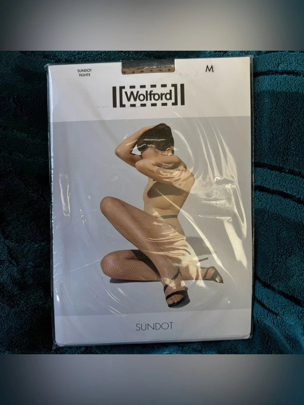 Wolford Black Sun-dot Tights sahara/black  sizs M